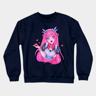 Cute Maid Anime Girl Crewneck Sweatshirt